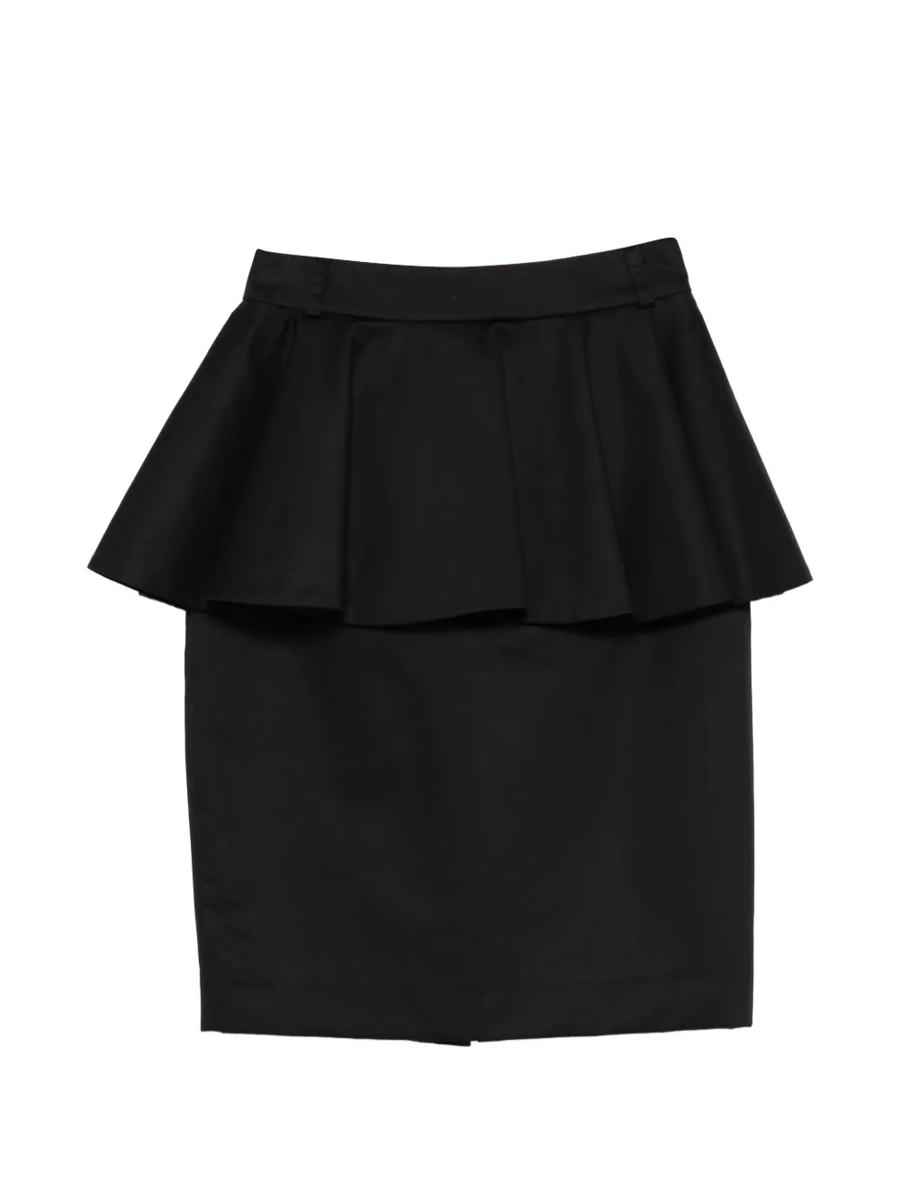 Françoise peplum short skirt - Nero