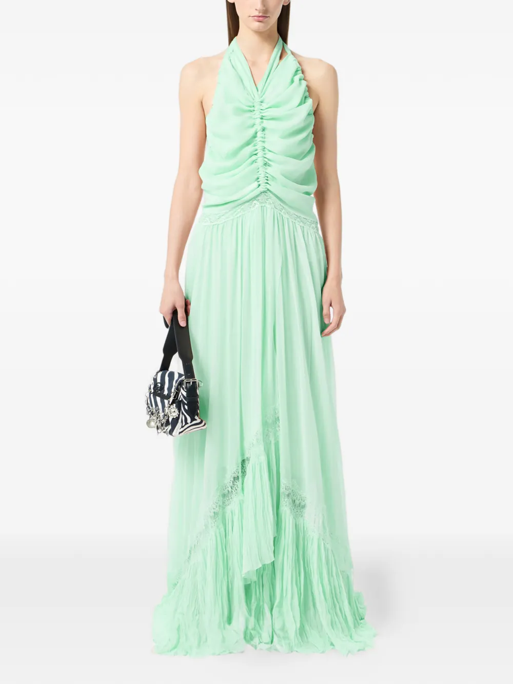 Ruched Ruffled Dress