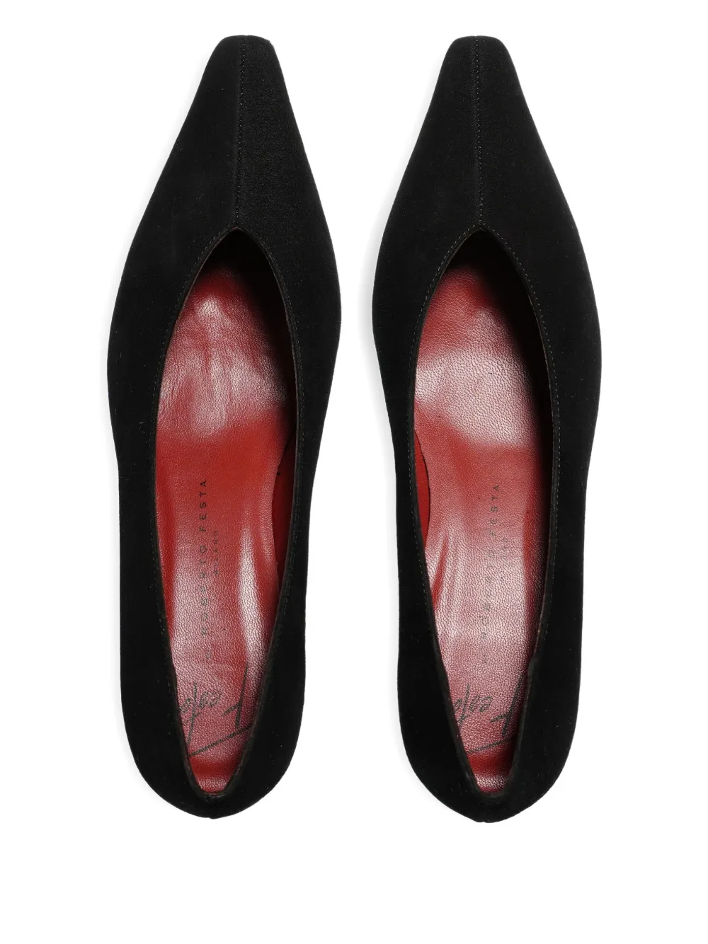 Roberto Festa Falira suede pumps Zwart