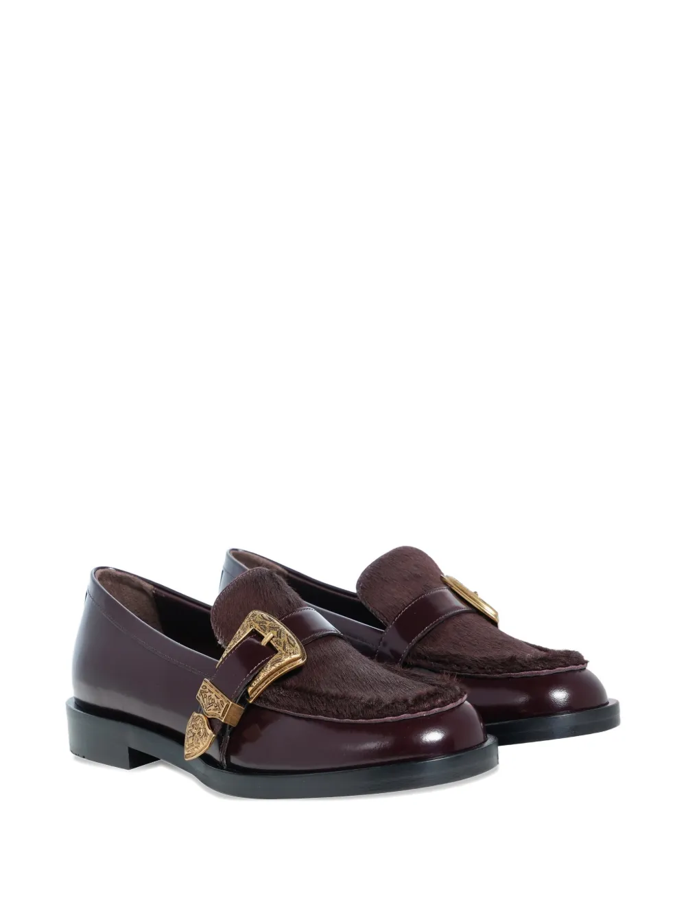 Roberto Festa Lira pony-skin buckle loafers - Bruin