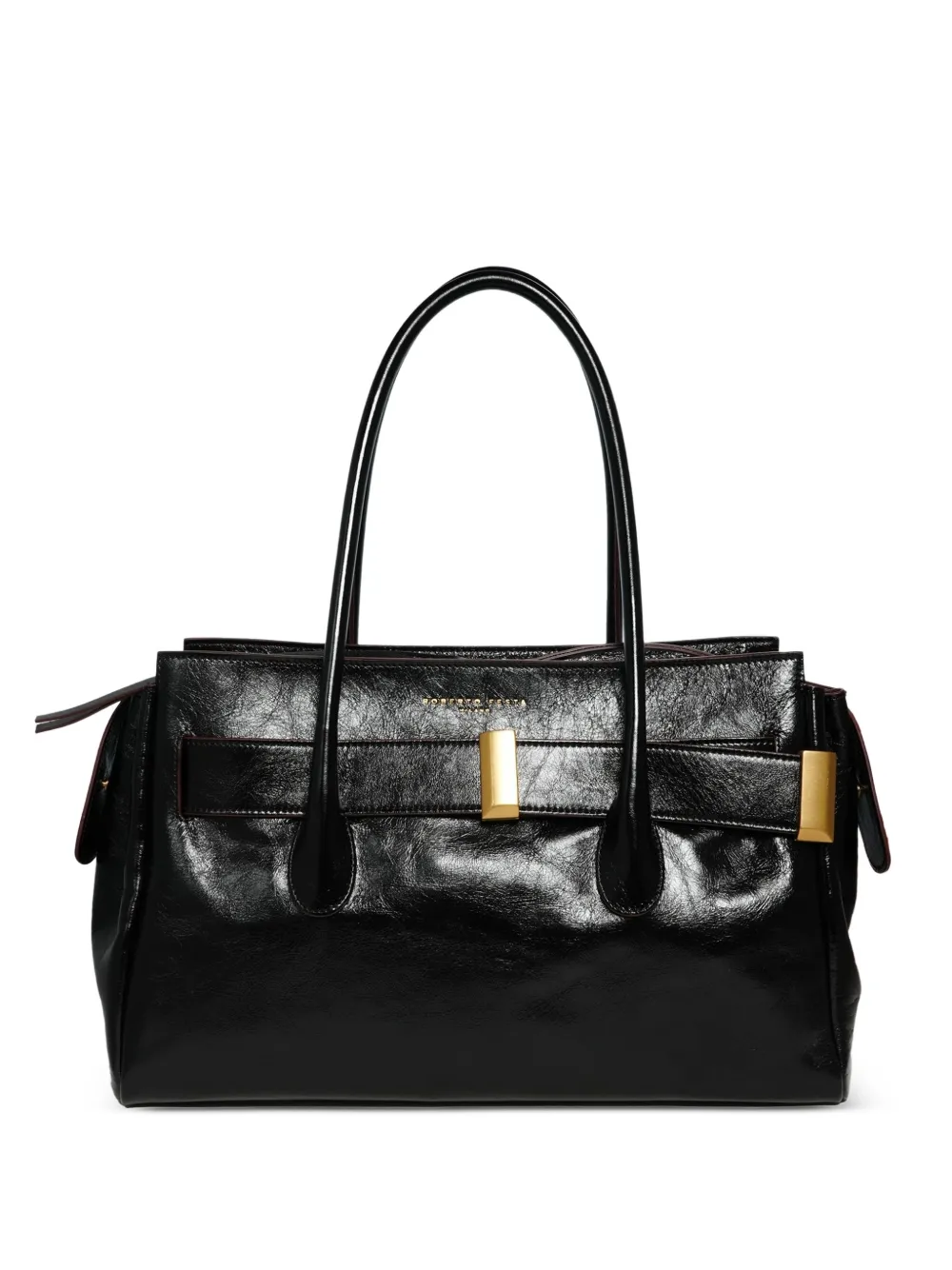 Roberto Festa Emeralda gold-tone hardware shoulder bag - Black