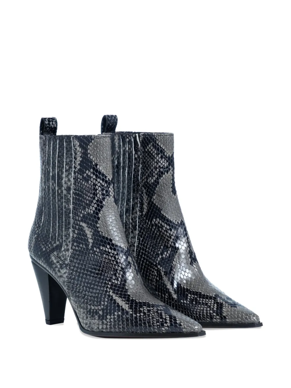 Roberto Festa Nova python-print ankle boots Grijs