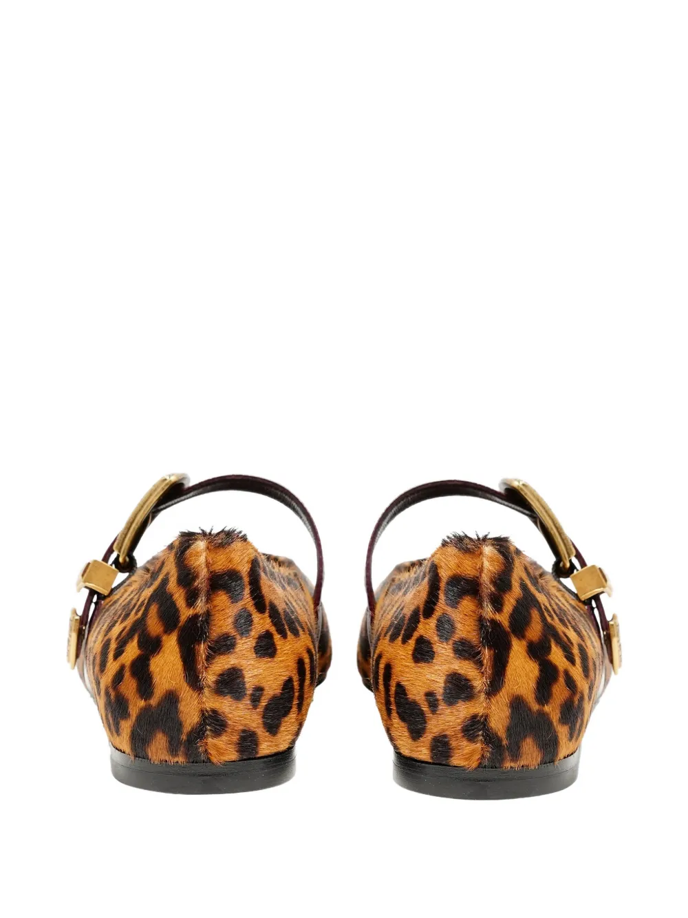 Roberto Festa Dalma leopard-print double strap ballet flats Bruin