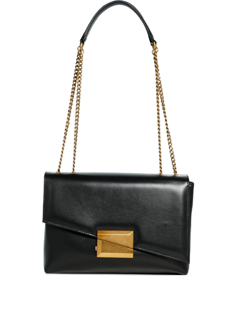 Roberto Festa Isolde asymmetrical closure chain shoulder bag - Nero