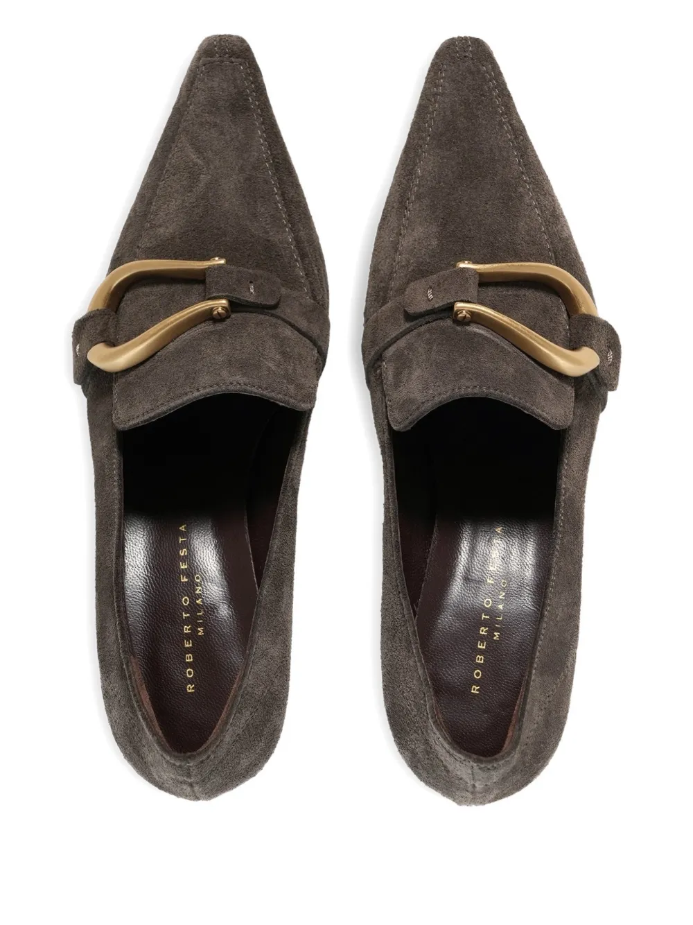 Roberto Festa Ria antiqued gold pumps Grijs