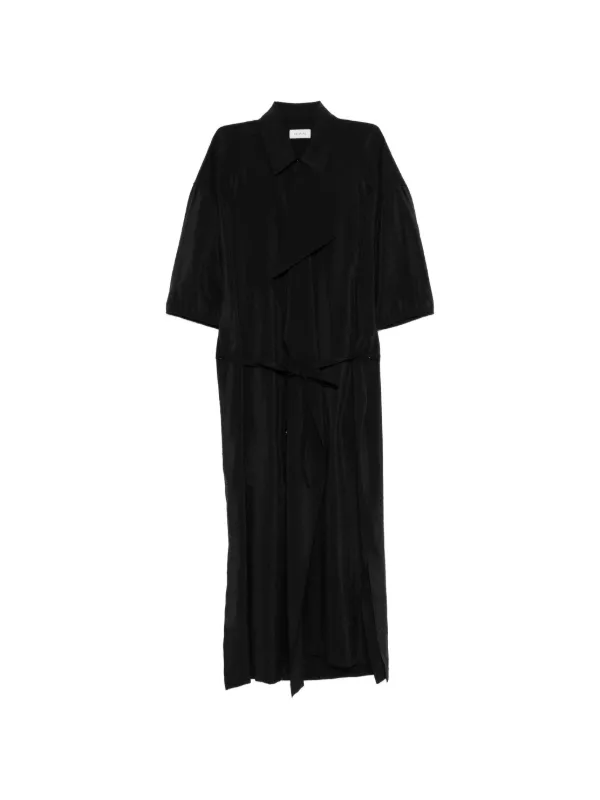 lemaire asymmetrical shirt dress Asymmetric | Black Size:L/42 echoing LEMAIRE’s fascination with off-the-shoulder Party-Ready Bachelorette Dresses in
