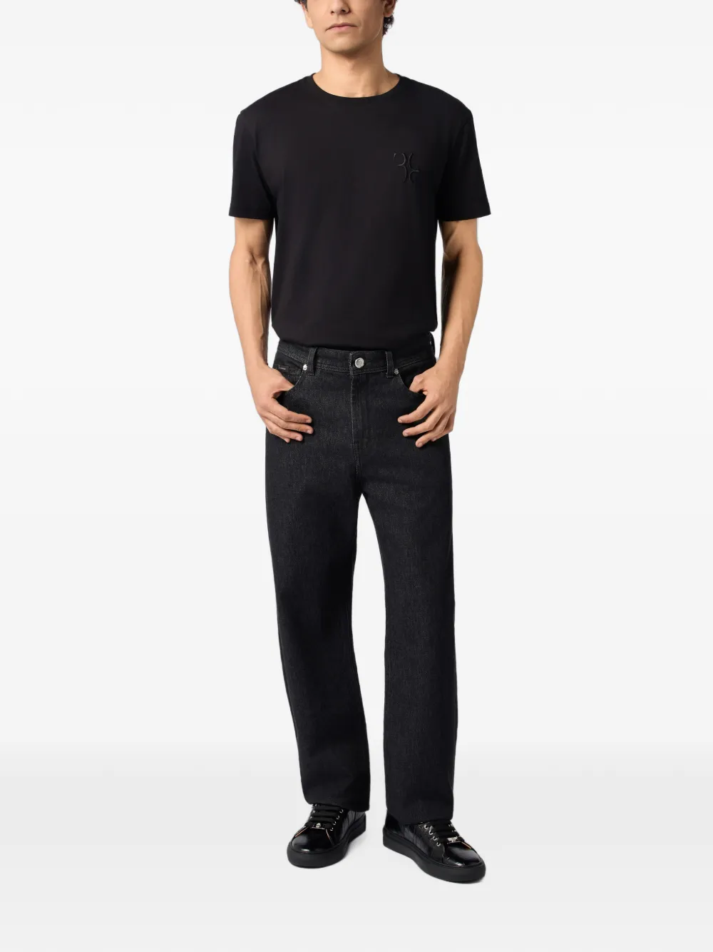 Billionaire Straight jeans met vijf zakken Zwart
