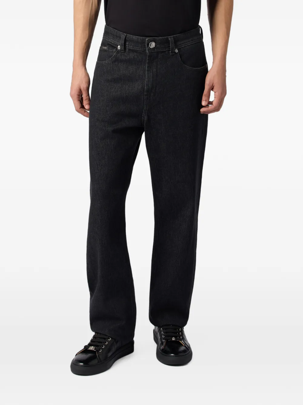 Billionaire Straight jeans met vijf zakken Zwart