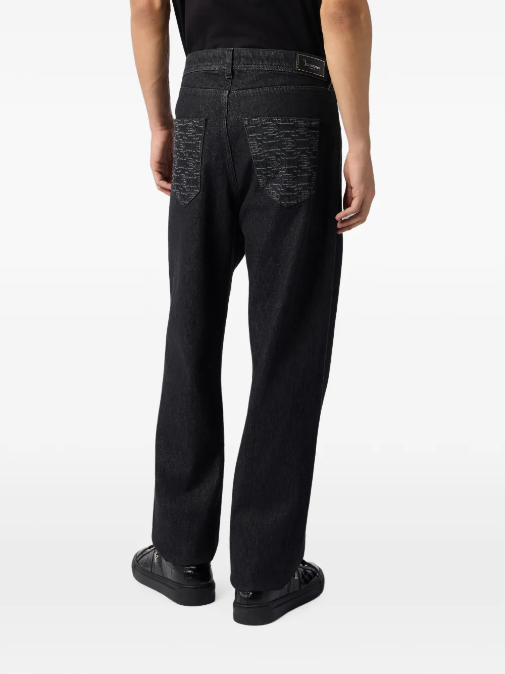 Billionaire Straight jeans met vijf zakken Zwart