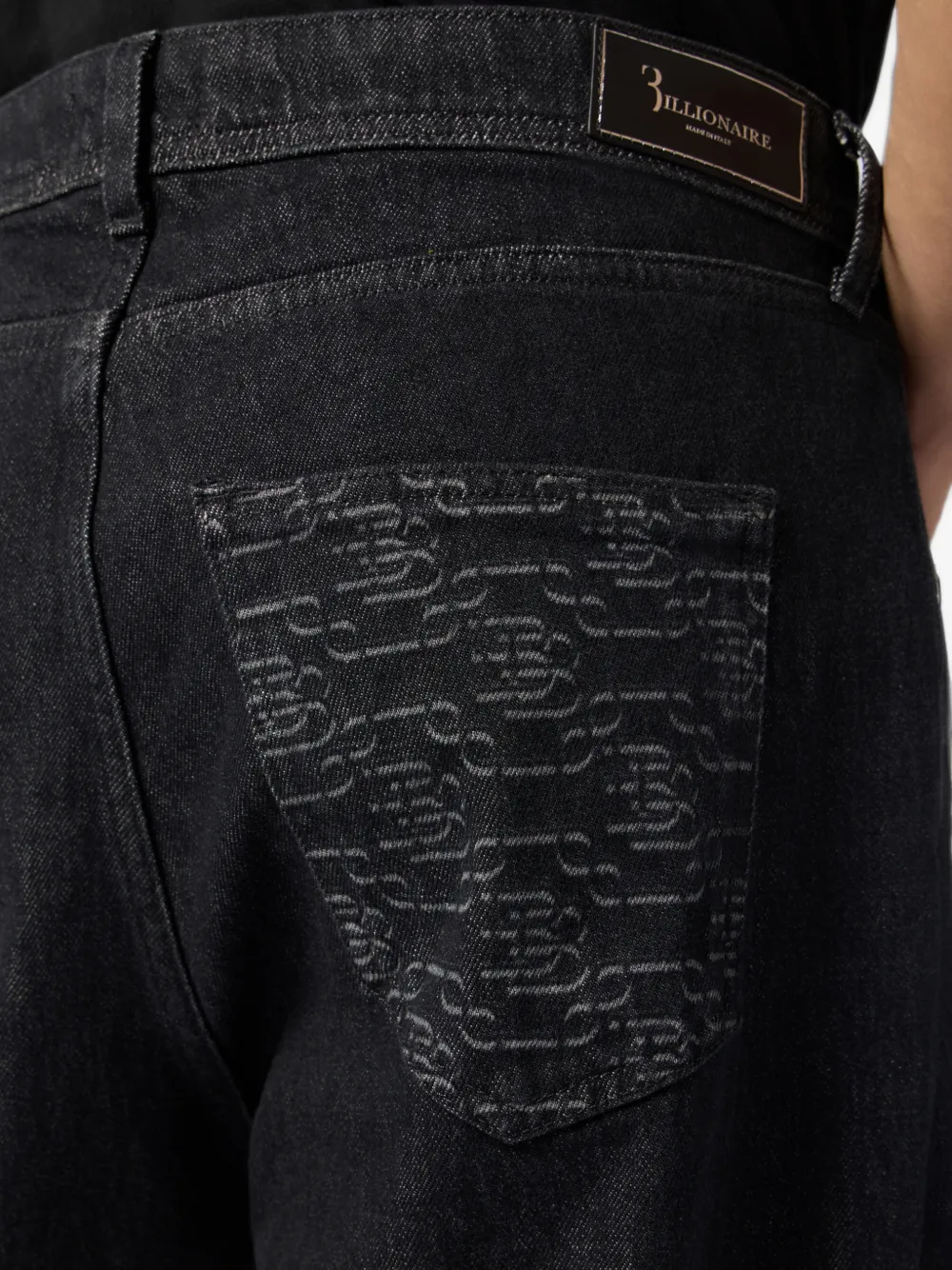 Billionaire Straight jeans met vijf zakken Zwart
