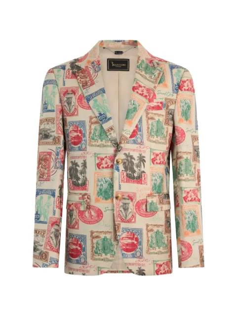 Billionaire printed linen blazer