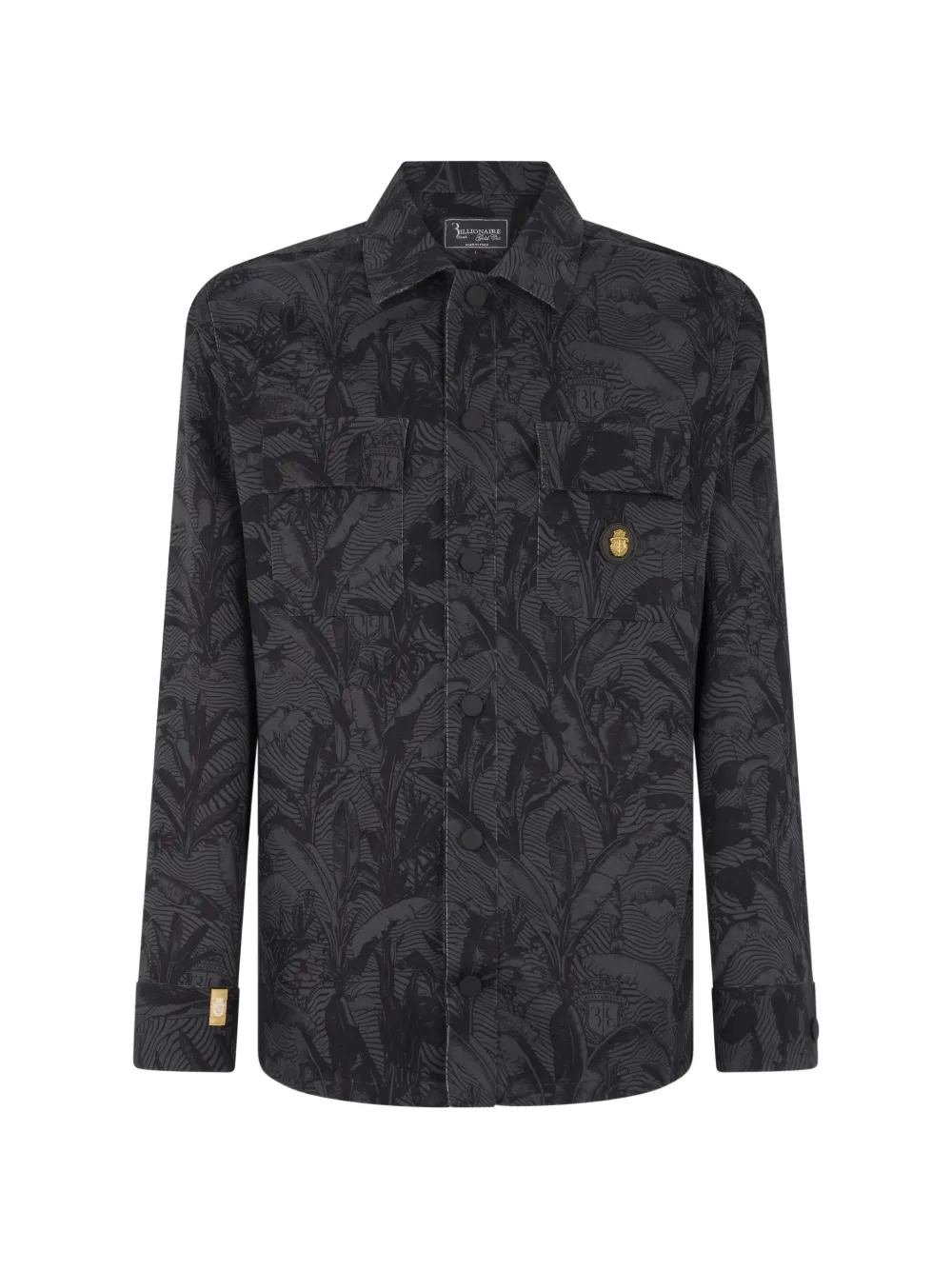 Billionaire Hemdjacke mit Palmen-Print - Grau