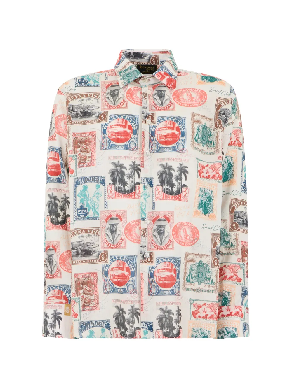 Billionaire stamp-print shirt