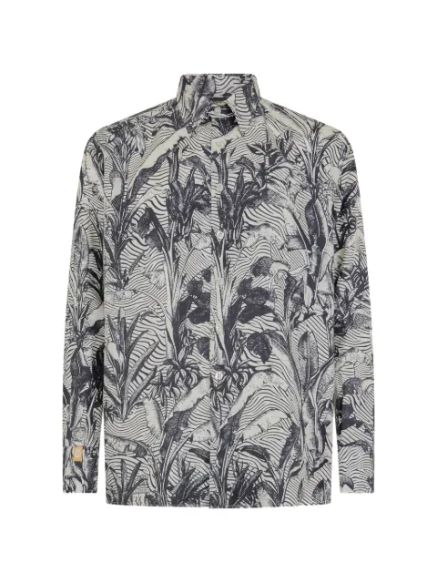 Billionaire palm-print silk shirt