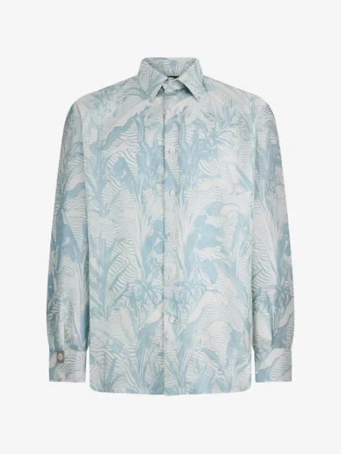 Billionaire chemise en soie à imprimé graphique