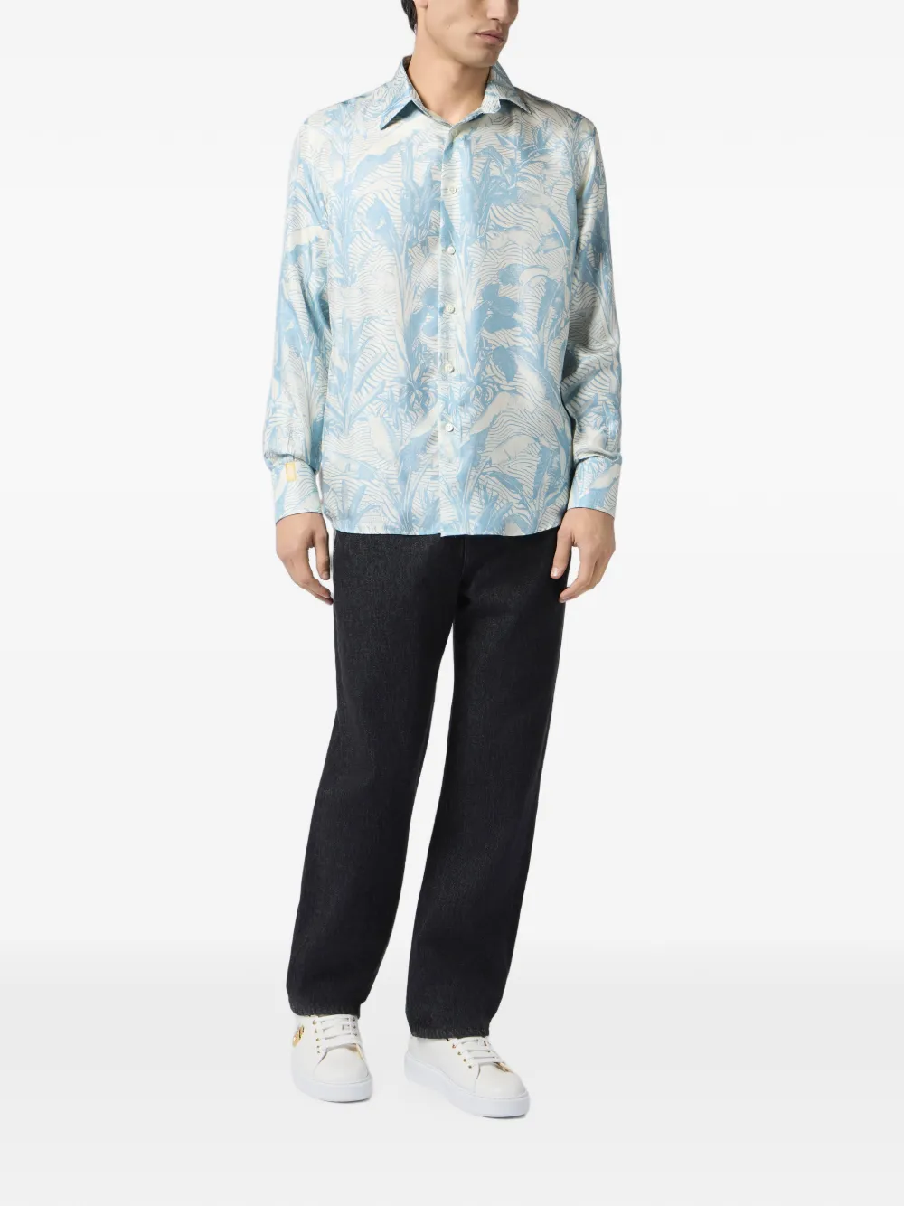 Billionaire Overhemd met print Blauw