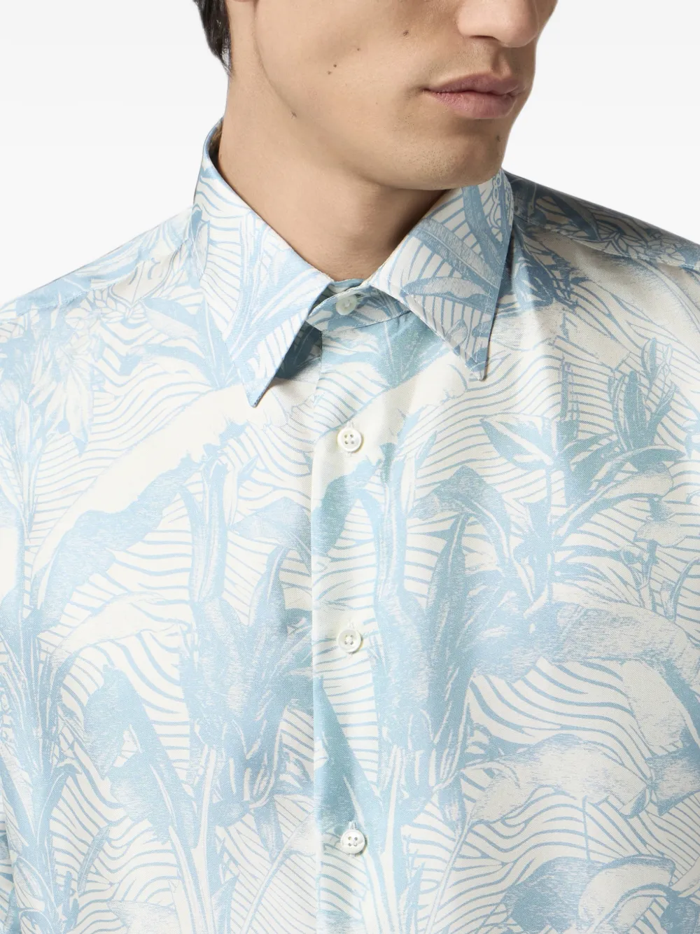Billionaire Overhemd met print Blauw