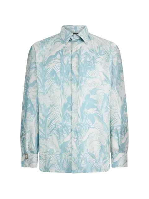 Billionaire palms all-over silk shirt