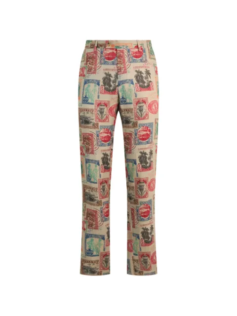 Billionaire printed linen trousers