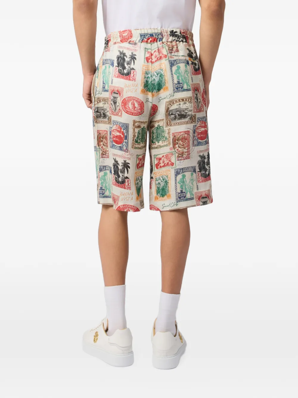Billionaire Shorts met print Beige