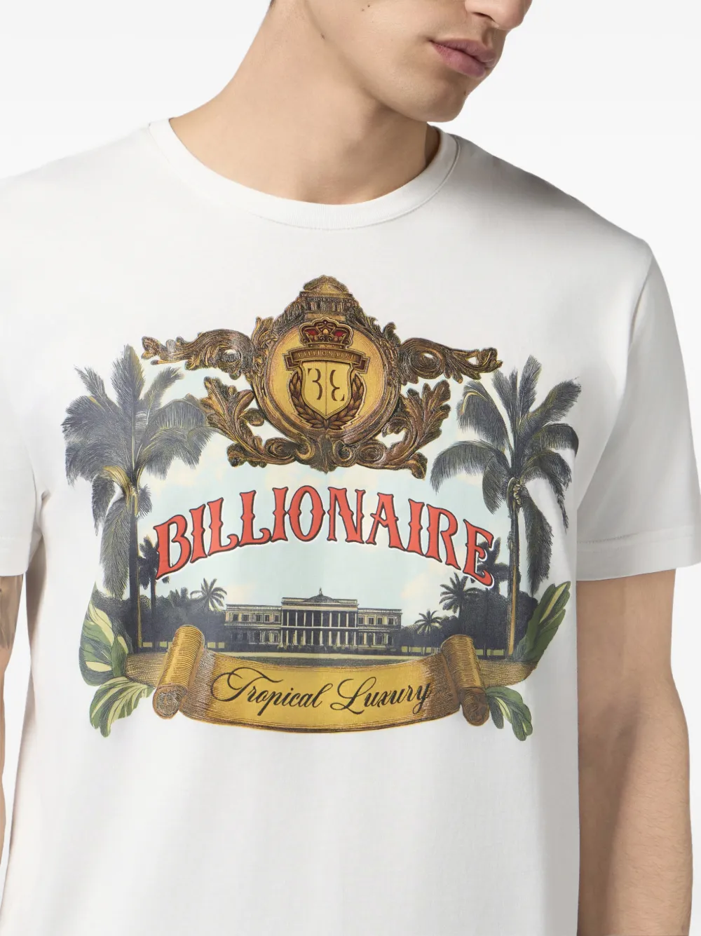 Billionaire T-shirt met ronde hals Wit