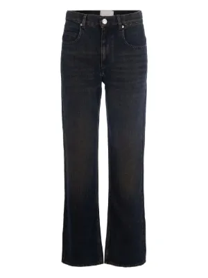 ISABEL MARANT Jordy high-rise Straight Jeans | Black | FARFETCH RO