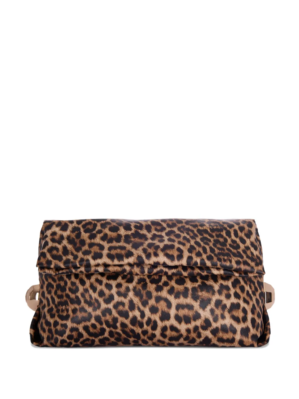 LIU JO leopard handle clutch bag - Marrone