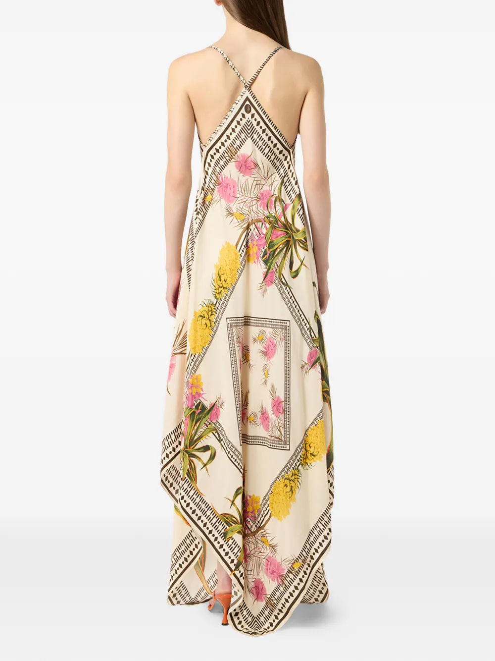 Blumarine Jurk met bloemenprint Beige