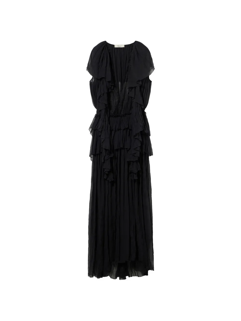 Blumarine ruffled lace dress - Schwarz