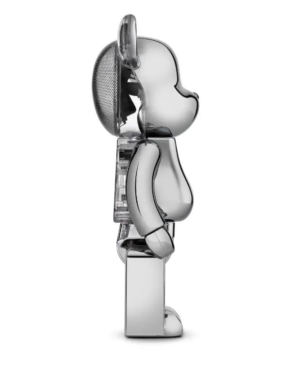 BearBrick x Medicom Toy Be@rbrick Chrome Silver Audio Speaker