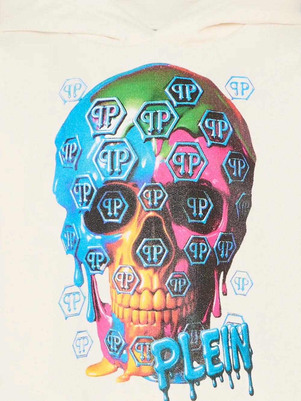 Philipp Plein Junior Skull-print Hoodie - Neutrals 
