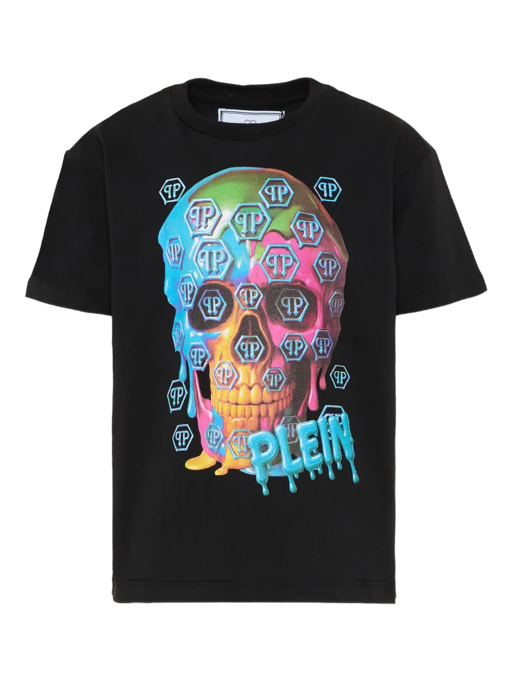 Philipp Plein Junior skull-print T-shirt - Nero