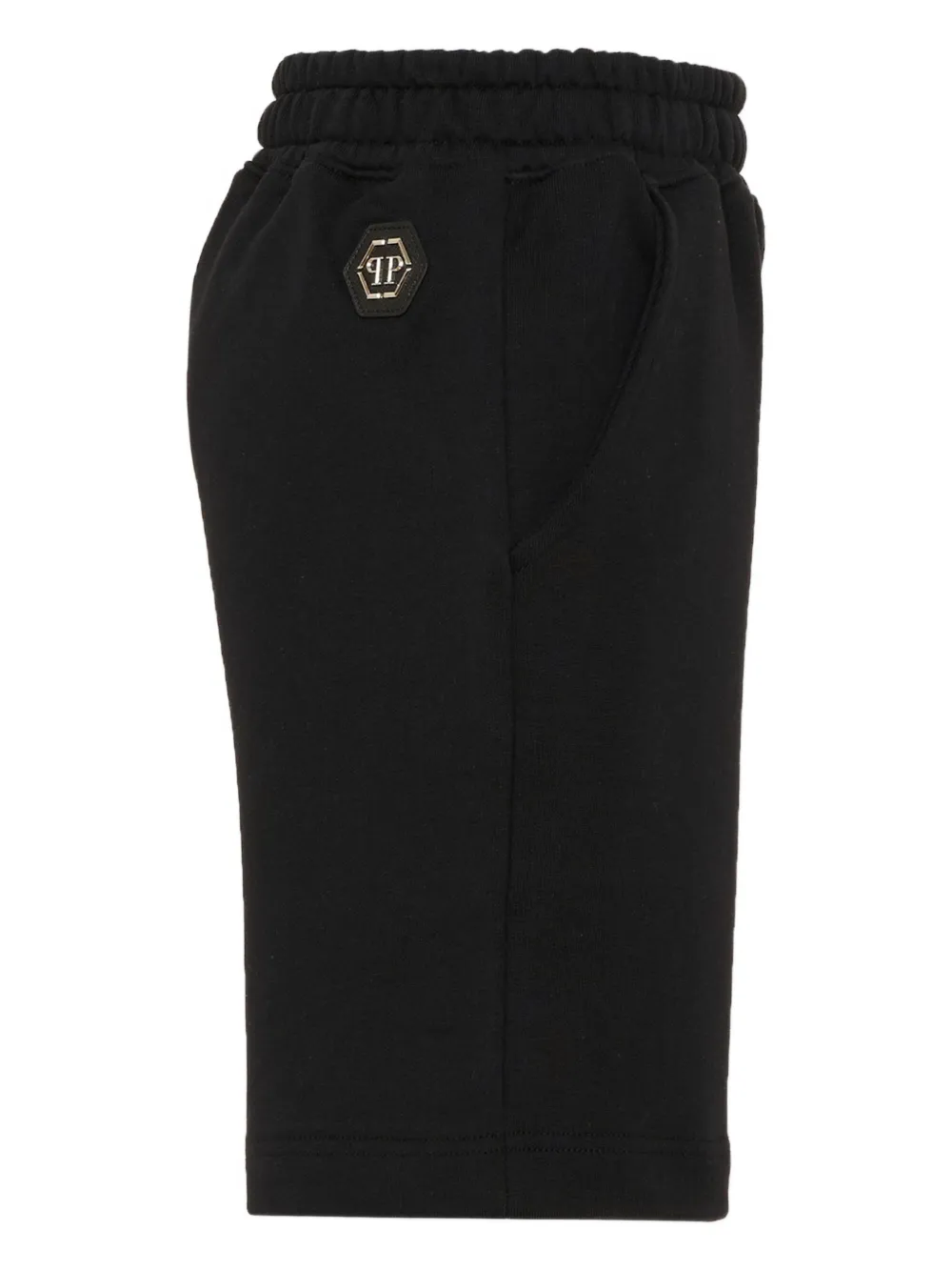  Philipp Plein Junior Drawstring Graphic Shorts - Black 