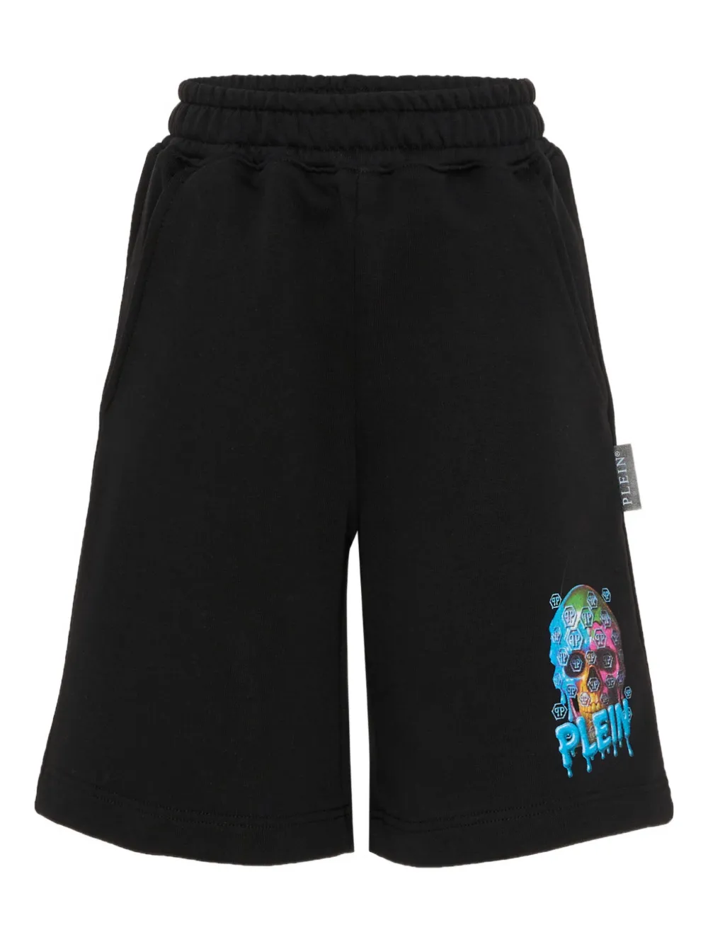 Philipp Plein Junior drawstring graphic shorts - Nero