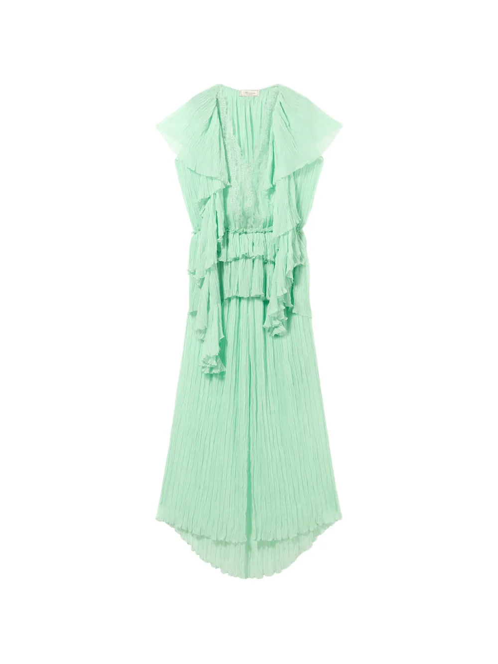Blumarine ruffled pleated dress - Grün