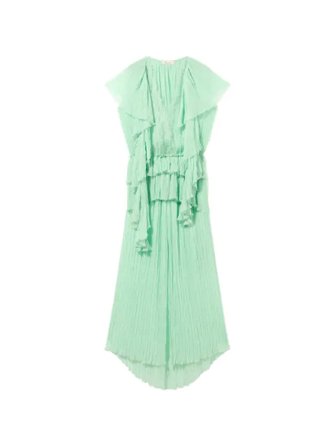 Blumarine ruffled pleated dress