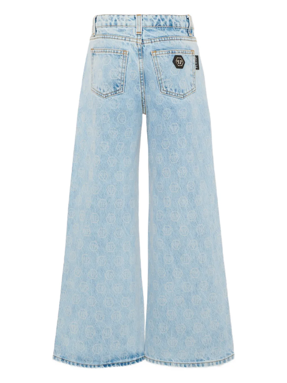 Philipp Plein Junior Logo-print Jeans - Blue 