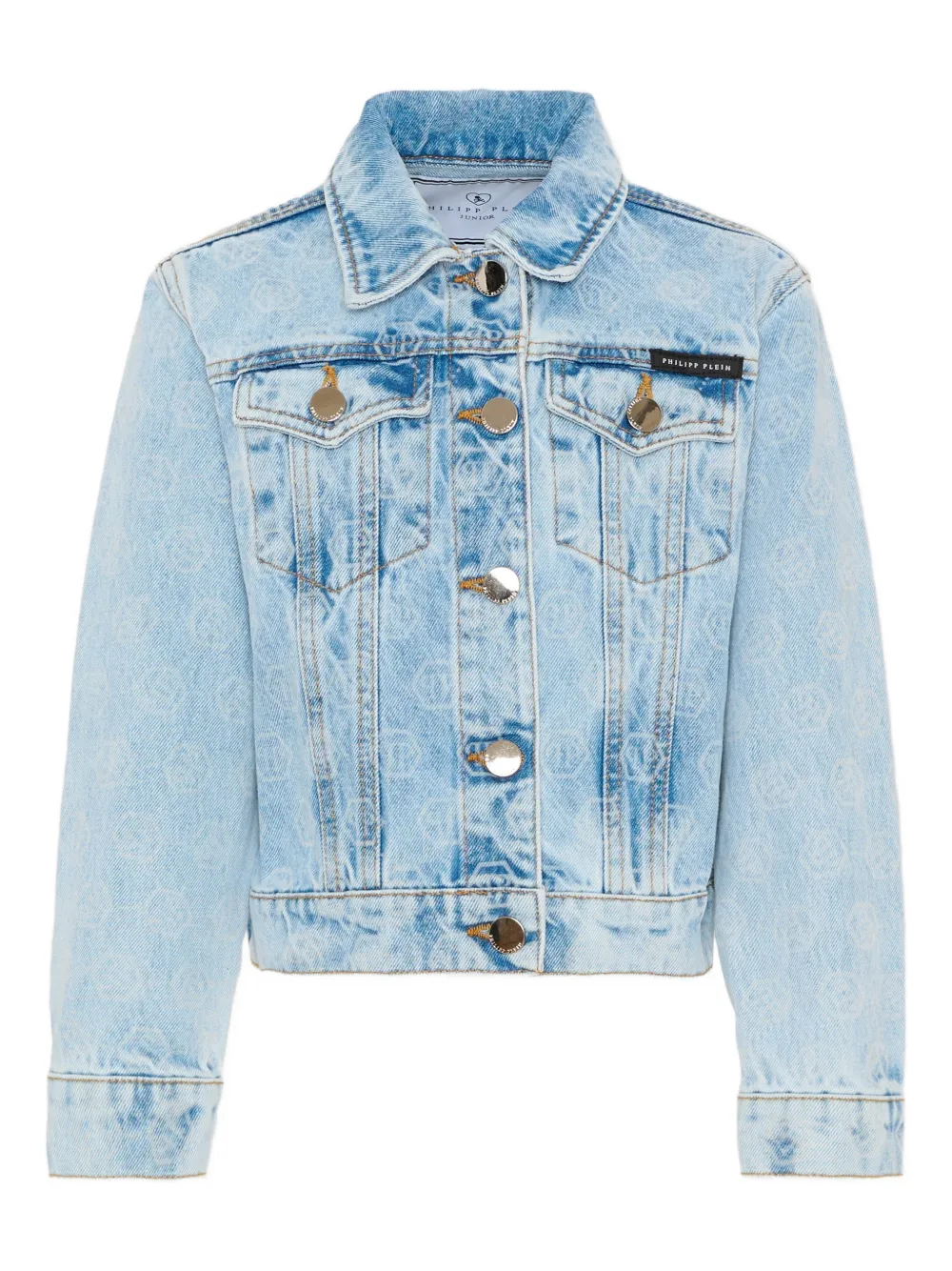 Philipp Plein Junior buttoned denim jacket - Blu