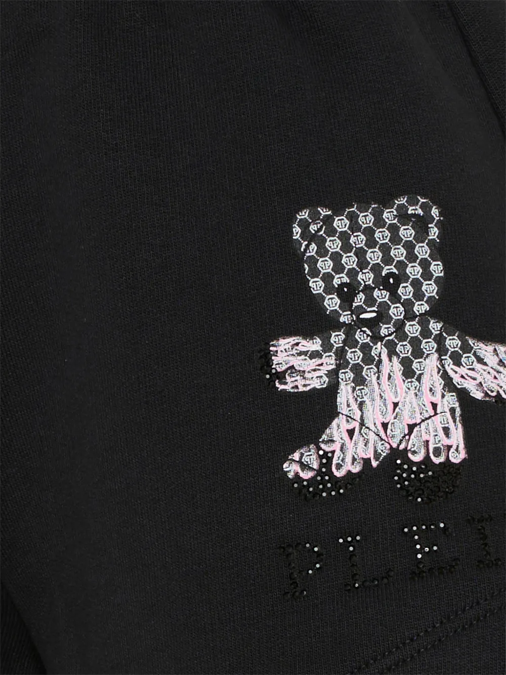 Philipp Plein Junior Shorts met teddybeerprint Zwart