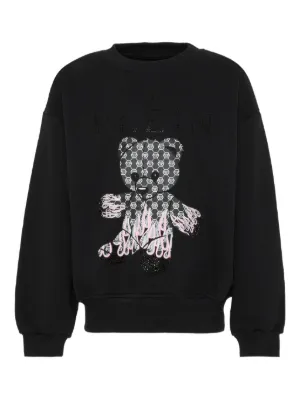 Jean Garçon Philipp Plein Crâne Logo Bleu Marine - Taille 5-6 Ans Occasion TB