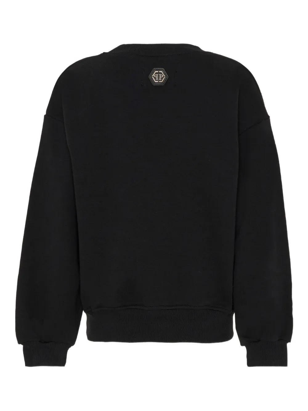  Philipp Plein Junior Teddy-print Crew-neck Sweatshirt - Black 