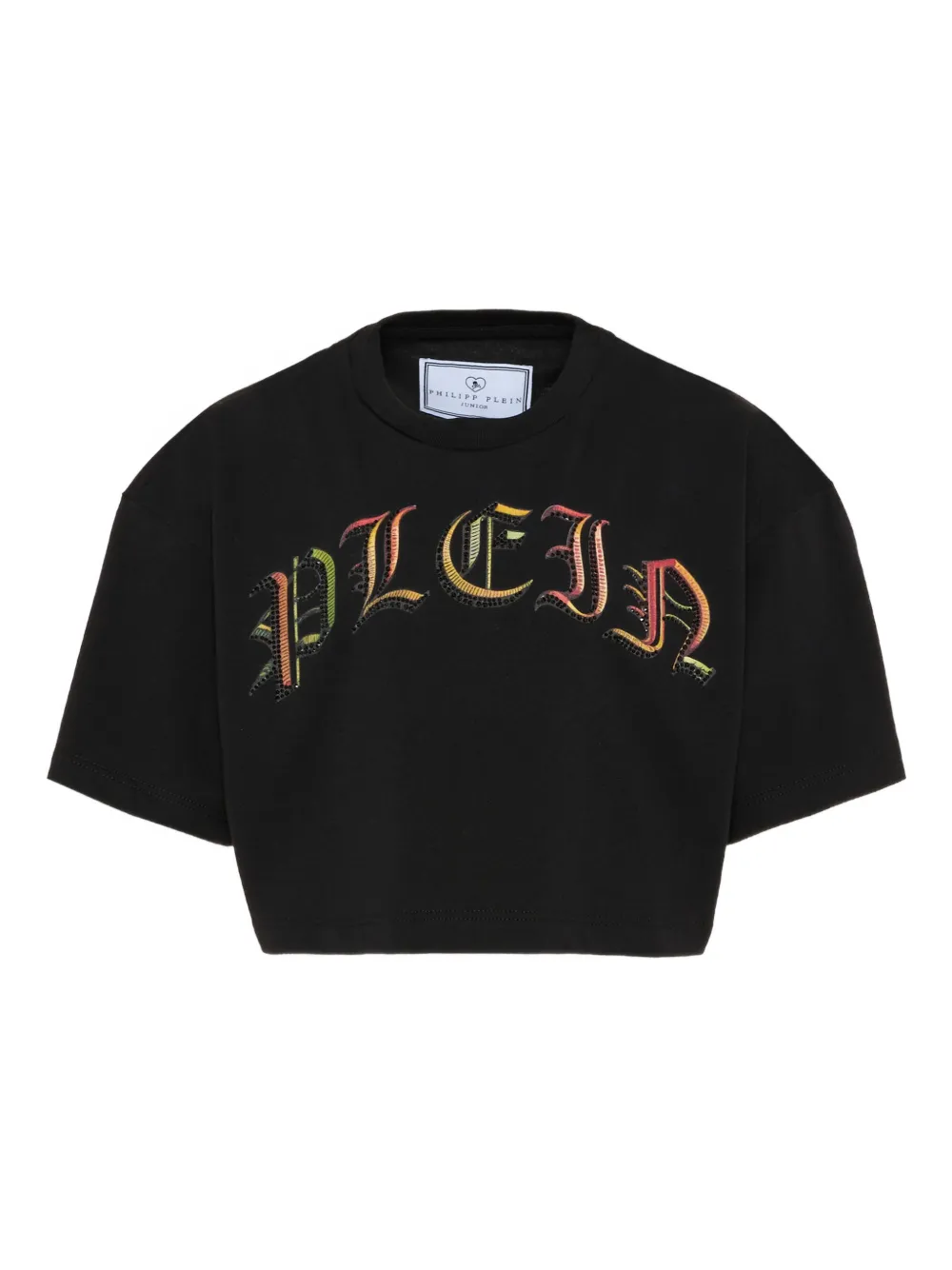 Philipp Plein Junior embellished short-sleeves top - Nero