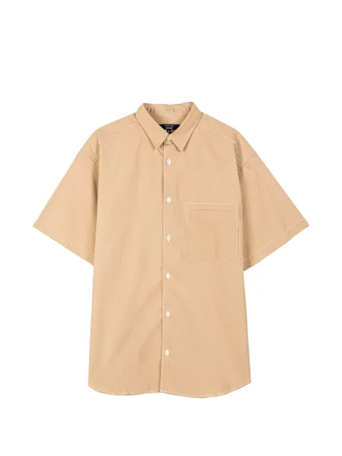 Comme des Garçons Homme 콘트라스트 스티치 반소매 셔츠