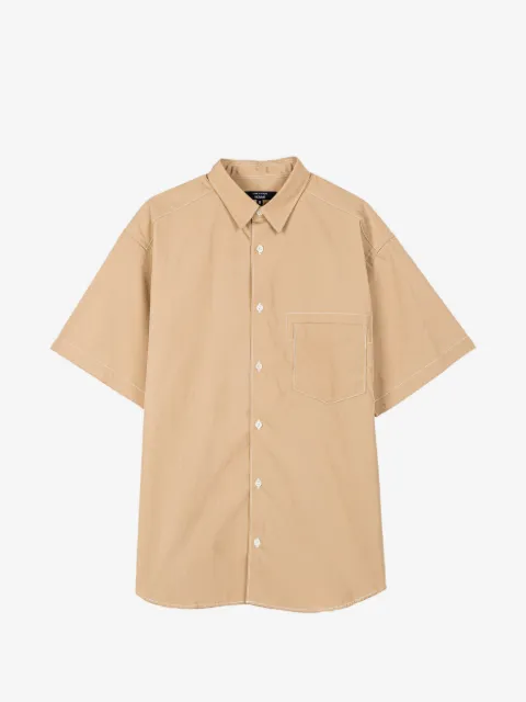 Comme des Garçons Homme camisa manga corta con costuras en contraste
