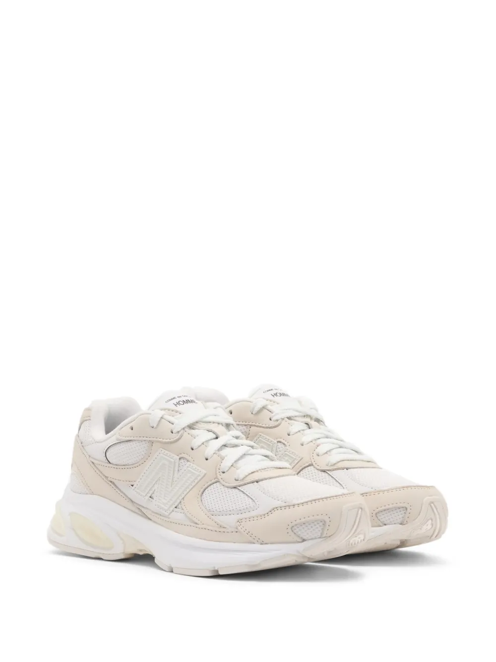 Comme des Garçons Homme panelled mesh-detail sneakers Beige