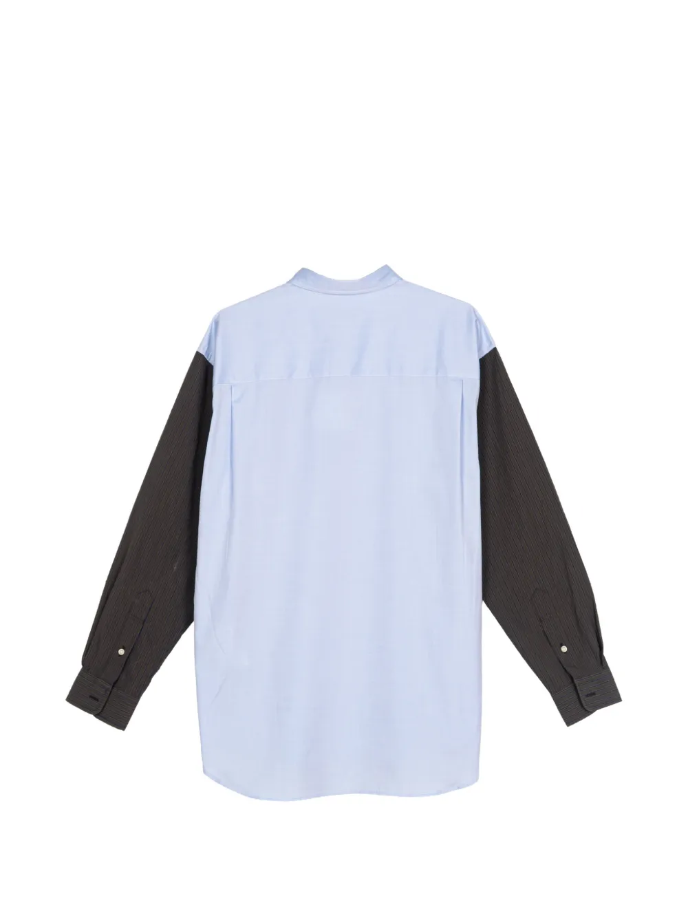 Comme des Garçons Homme Overhemd met contrasterende mouwen en vlakken Blauw