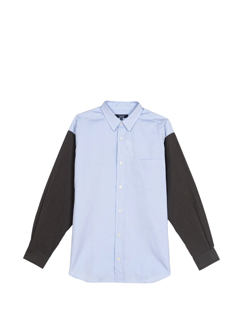 Comme des Garçons Homme contrast-sleeve panelled shirt - Blu
