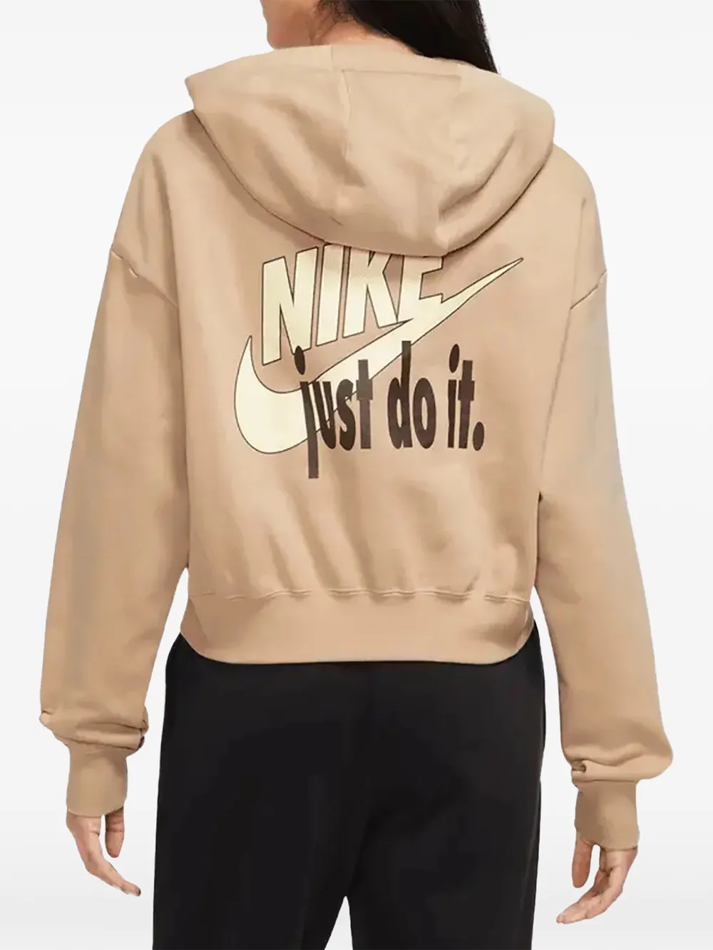 Oversized Cropped Pullover Hoodie