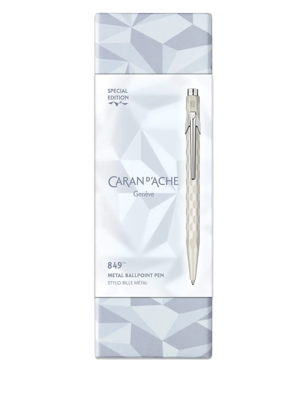  Caran D'ache Patterned Pen - Silver 