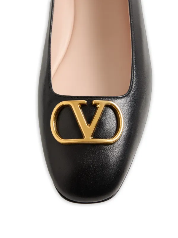 Valentino Garavani VLogo Signature Ballerina In Nappa | Black
